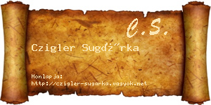 Czigler Sugárka névjegykártya